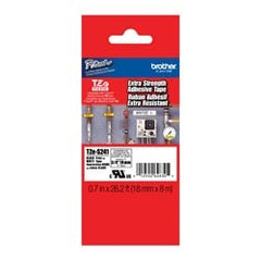 Brother TZES241 Black on White Strong Tape 18 mm