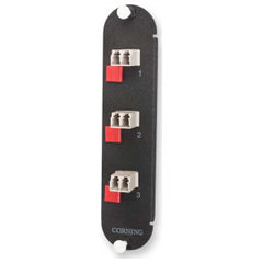 Corning CCH-CP06-A8 Connector Housing with LC Adapters Multimode OM1 3 LC Duplex Adapters for 6-Strand Fiber Beige
