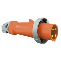 Hubbell HBL4100P12W 100amp 3-Pole 4-Wire 125/250V Pin & Sleeve Plug IEC Watertight