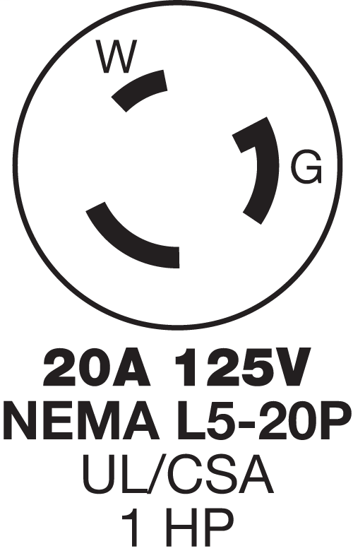 HUBBELL WIRING Hubbell HBL26W47 HWD Wiring Device-Kellems Twist-Lock® Dust-Tight Grounding Male ALocking Plug 125 VAC 20 A Replacement MPN
