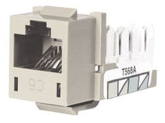 Hubbell HXJ6OW 8-Position Office White T568A/T568B Category 6 Modular Keystone Jack