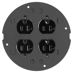 Hubbell Wiring Device-Kellems S1SPDU Duplex/Duplex Concrete Floor Box Fire Rated Poke-Through Subplate