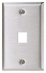 Hubbell SSF11 Wall Plate, SS, 1-Gang, 1-Port