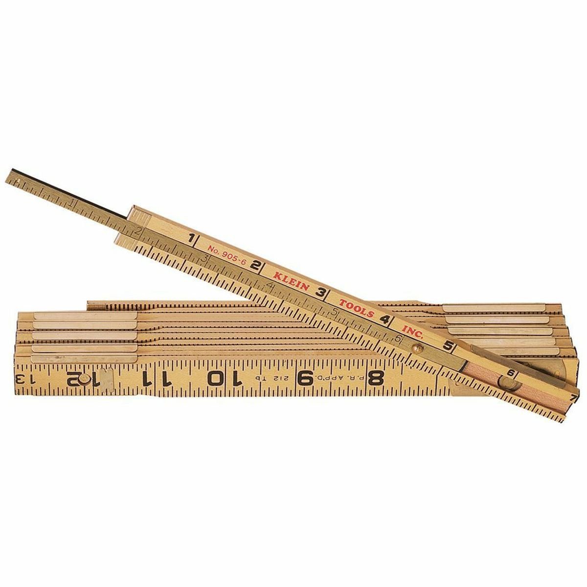 KLEIN TOOLS Klein 905-6 Wood Folding Rule with Extension