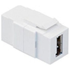 Leviton 40835-W USB Feedthrough QuickPort Connector, White Housing