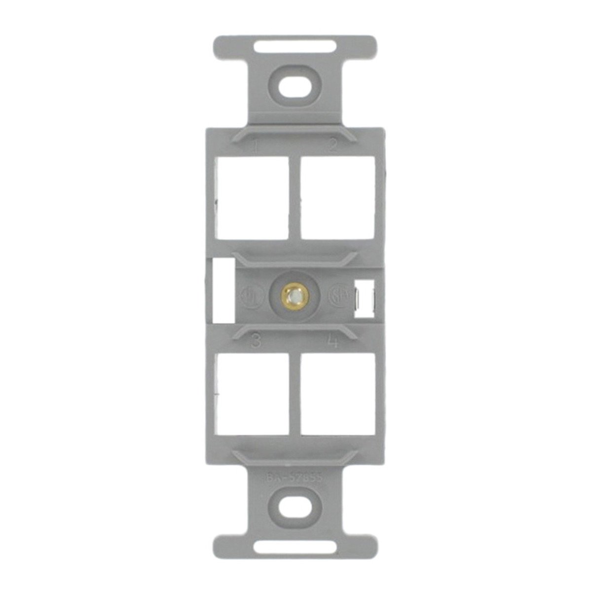 LEVITON Leviton 41087-QGP QuickPort Duplex Type 106 Insert 4-Port Grey