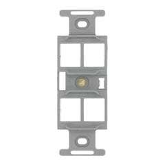 Leviton 41087-QGP QuickPort Duplex Type 106 Insert 4-Port Grey