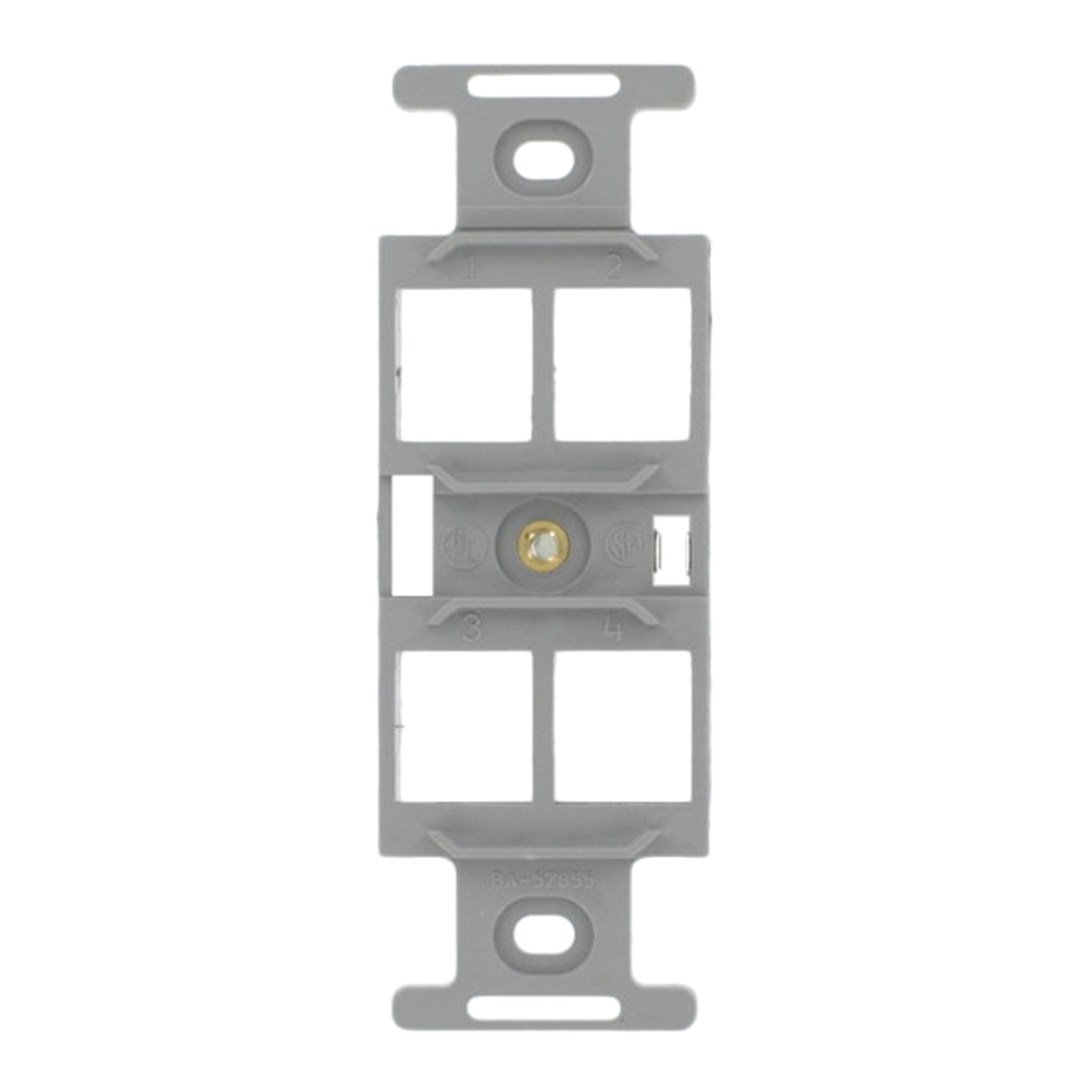 LEVITON Leviton 41087-QGP QuickPort Duplex Type 106 Insert 4-Port Grey