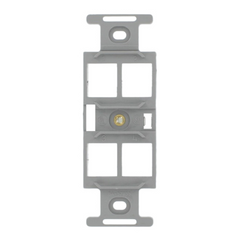 Leviton 41087-QGP QuickPort Duplex Type 106 Insert 4-Port Grey