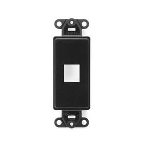 LEVITON Leviton 41641-E QuickPort Decora Insert, 1-Port, Black