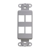 LEVITON Leviton 41644-GY QuickPort Decora Insert 4-Port Grey