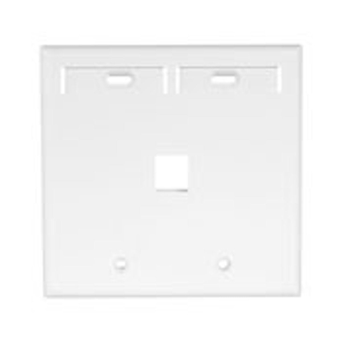 LEVITON Leviton 42080-1WP Wall Plate, 1-Port Double-Gang, With ID Windows, White