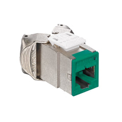 Leviton 61SJK-RV6 Mod Jack, Atlas-X1, Category 6 Shielded Connector, Green