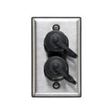 Leviton D670K-1S2 KIT IND 2 Port SG Wall plate Stainless Steel