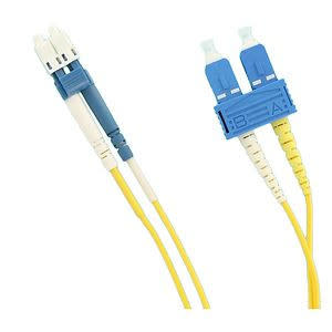 LEVITON Leviton UPDCL-S01 Economy Patch Cord, 9/125 um Single-mode OS2, OFNR Duplex, SC-LC, 1m