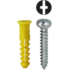 L.H. Dottie 2AKTP Anchor Kit #10 x 1 IN with #122 Yellow Anchor