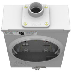 Milbank U8569-YL-KK-BLG Meter Socket Ringless 125A 600V 1-Phase 5-Jaw OH/UG Small Hub Opening Horn Bypass Surface-Mount NEMA 3R