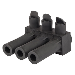 NSI Industries ISPB600-3 600 MCM - 6 AWG Polaris EDGE EPDM Rubber Pedestal Connector 3 Port