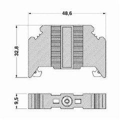 Phoenix Contact 0800886 DIN-Rail Mounted Terminal Strip End Clamp For NS 35 DIN Rail
