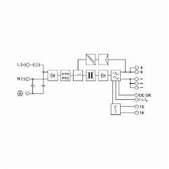 Phoenix Contact 2866776 Primary-Switched DIN Rail QUINT Fused Power Supply 100 to 350V AC/DC 5.1 to 2.3A output 24V DC 20A