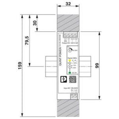 Phoenix Contact 2904598 Quint Power Supply 100 to 240V ac 0.85 to 0.37A Input 2.5A Output