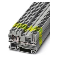 Phoenix Contact 3042120 Spring-Cage Ground Terminal Block Nylon 28 to 12 AWG 3-Connection 1-Level Green/Yellow