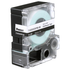 PXE T100X000VPM-BK MP Printer Cont. Tape Safety & ID Vinyl Black/White