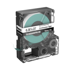 PXE T038X000VPM-BK MP Printer Tape Safety & ID Vinyl Black/White .38 in. W