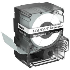 PXE S100X225VAM MP Printer Self-Lam Label Vinyl White 2.25 in. x 1 in. 0.75 in. POH