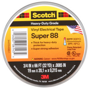 SCOTCH 88-SUPER-3/4X66FT ELECTRICAL TAPES