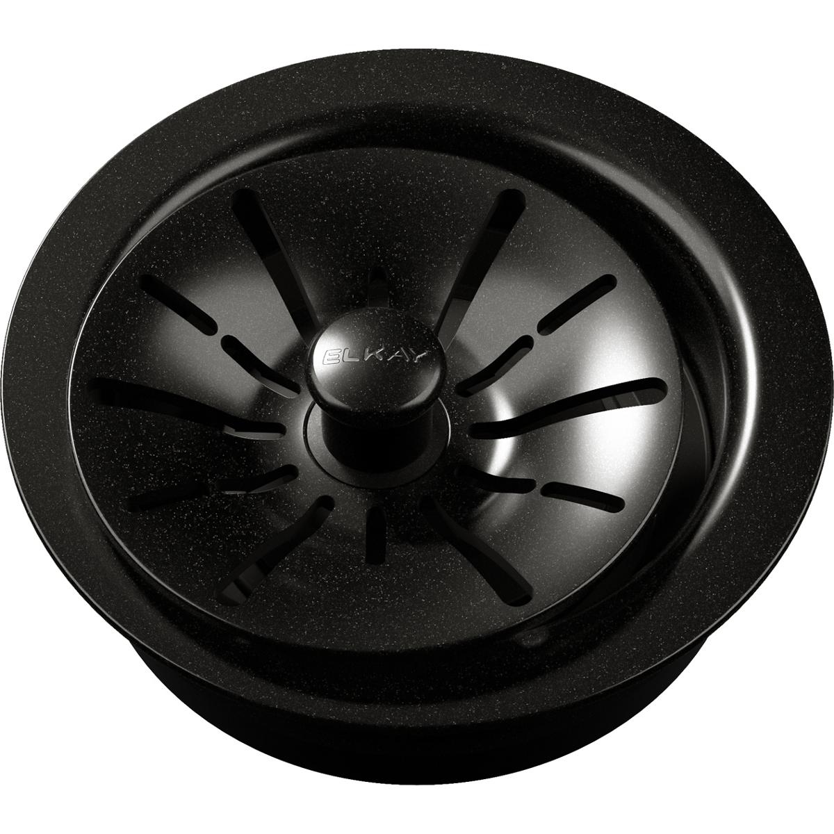 ELKAY Elkay LKPDQD1CA Quartz Plastic Disposer Flange with Basket Strainer and Stopper in Caviar