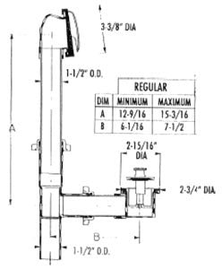 AB&A AB&A 61659 1-1/2 Tailpiece, Oil Rubbed Bronze, PVC, Push-N-Lift Stopper, Tubular Waste and Overflow