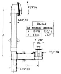AB&A AB&A 61659 1-1/2 Tailpiece, Oil Rubbed Bronze, PVC, Push-N-Lift Stopper, Tubular Waste and Overflow