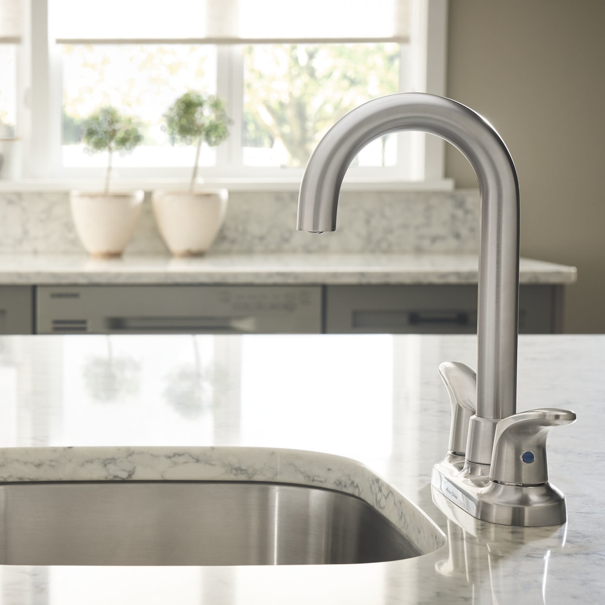 AMERICAN STANDARD American Standard 7074.400.075 Colony® Pro Two Handle Centerset Bar Faucet in Stainless Steel