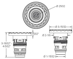 AQUASTAR POOL PRODUCTS AquaStar ATB105 AquaThunder Spa Jet Barrel with Adjustable Eyeball