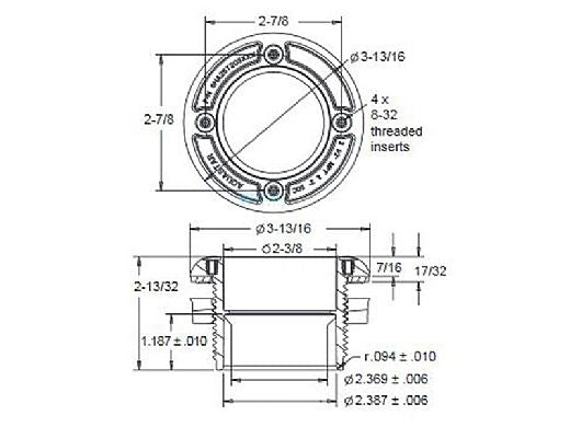 AQUASTAR POOL PRODUCTS AquaStar 6HA25T20S101 AquaStar 6 Bulkhead Adapter 2.5 Thread 2 Socket with Gaskets and Locking Nut