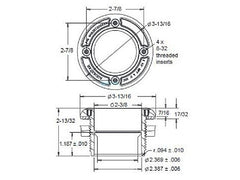 AQUASTAR POOL PRODUCTS AquaStar 6HA25T20S101 AquaStar 6 Bulkhead Adapter 2.5 Thread 2 Socket with Gaskets and Locking Nut