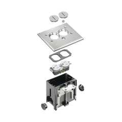 Arlington FLBA101NL Adjustable Floor Box Nickel (5.155 x 4.25 x 4.031)