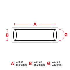 BRADY Brady M-375-075-342 Sleeve, 0.375 in Dia x 0.75 in W