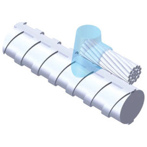 NVENT CADWELD RRH592Q CADWELD® Cable to Rebar Mold Copper 115 Weld 4/0 AWG Horizontal 36 mm 0.528 in. O.D.