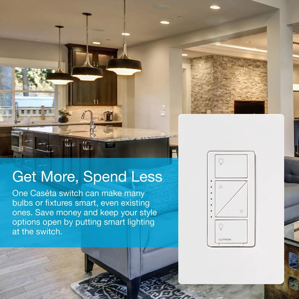 CASETA Caseta P-BDG-PKG1W Lutron Caseta Dimmer Starter Kit