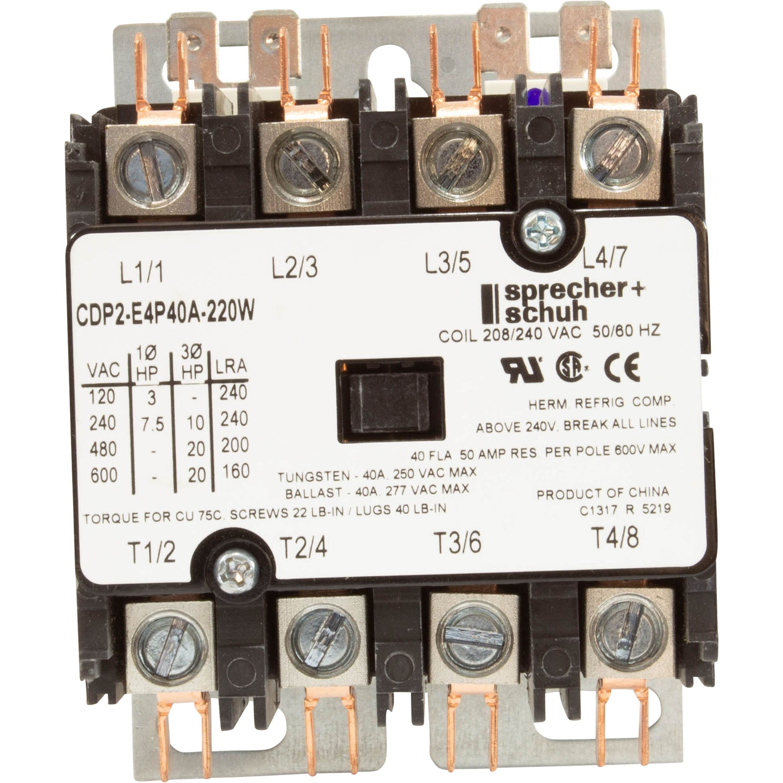 COATES HEATER 21001300 CONTACTORS