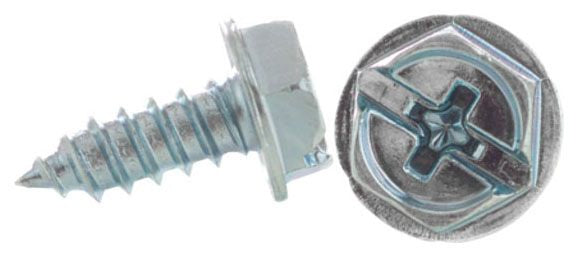 CULLY CULLY 39562 #10 Sheet Metal Screws Kit, Hex Washer Head, Phillips/Slotted, Zinc Plated