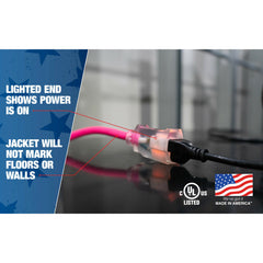 Southwire 2578SW000A The 5-Feet 12/3- Neon All Purpose Extension Cord with lighted ends