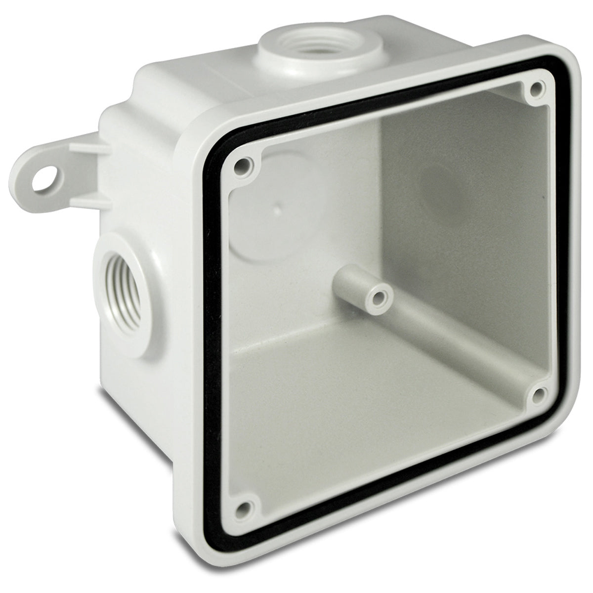 FEDERAL SIGNAL Federal Signal WB-NM Weatherproof Box, Thermoplastic, 3 Knockouts, 4-3/8 in H x 4-3/8 in W x 2-7/16 in D