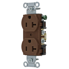 HUBBELL Hubbell Wiring BR20 20A 125V COMM BN DPLX RCPT