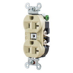 HUBBELL Hubbell Wiring 5362I Heavy Duty Straight Blade Duplex Receptacle 20A 125V NEMA 5-20R