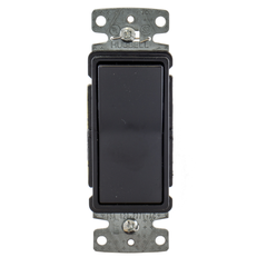 Hubbell Wiring Device-Kellems RSD115BK 15A Single Pole Decorator Rocker Switch 120-277V