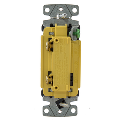Hubbell Wiring Device-Kellems RSD115BK 15A Single Pole Decorator Rocker Switch 120-277V