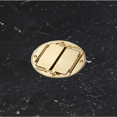 Hubbell Wiring Device-Kellems S1TFCBRS SystemOne Brass Finish Universal Cover for Tile Assembly